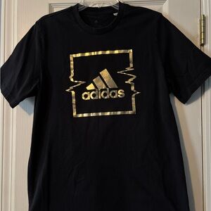Men’s Adidas Black Tee with Gold Graphic